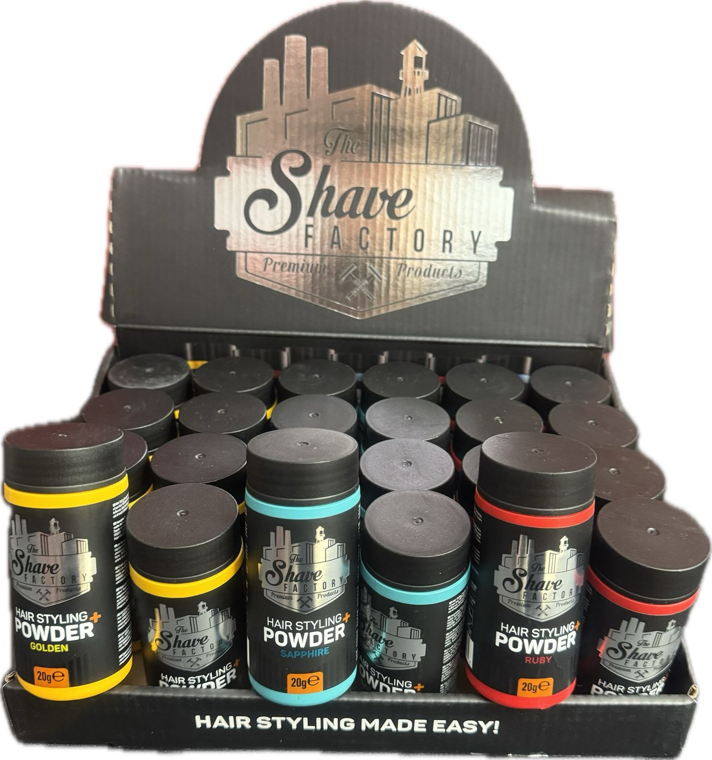 Caja de 24 ceras en polvo The SHAVE FACTORY