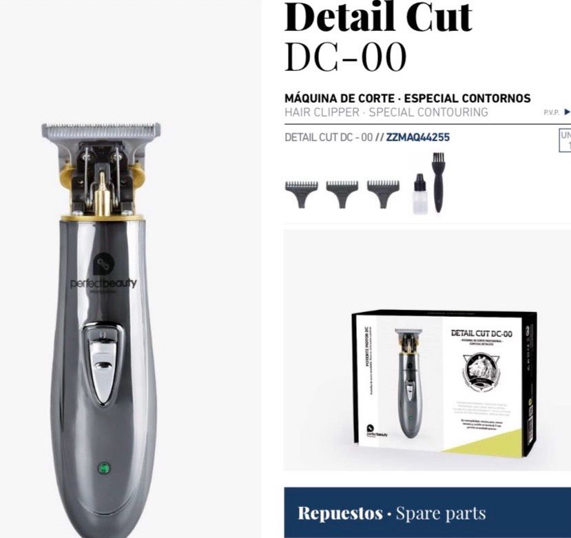 Detail Cut DC-00 MÁQUINA DE CORTE • ESPECIAL CONTORNOS HAIR CLIPPER • SPECIAL CONTOURING DETAIL CUT DC - 00 // ZZMAQ44255