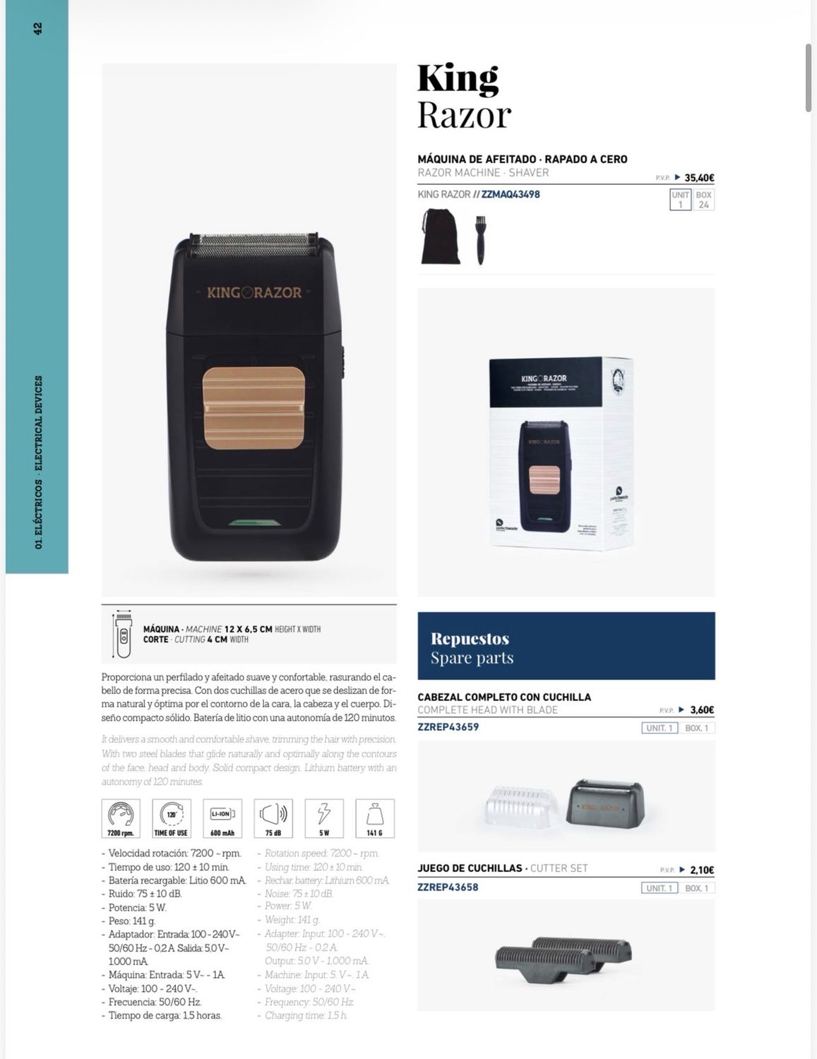 King Razor MÁQUINA DE AFEITADO • RAPADO A CERO RAZOR MACHINE • SHAVER KING RAZOR // ZZMAQ43498 King Razor MÁQUINA DE AFEITADO • RAPADO A CERO RAZOR MACHINE • SHAVER KING RAZOR // ZZMAQ43498