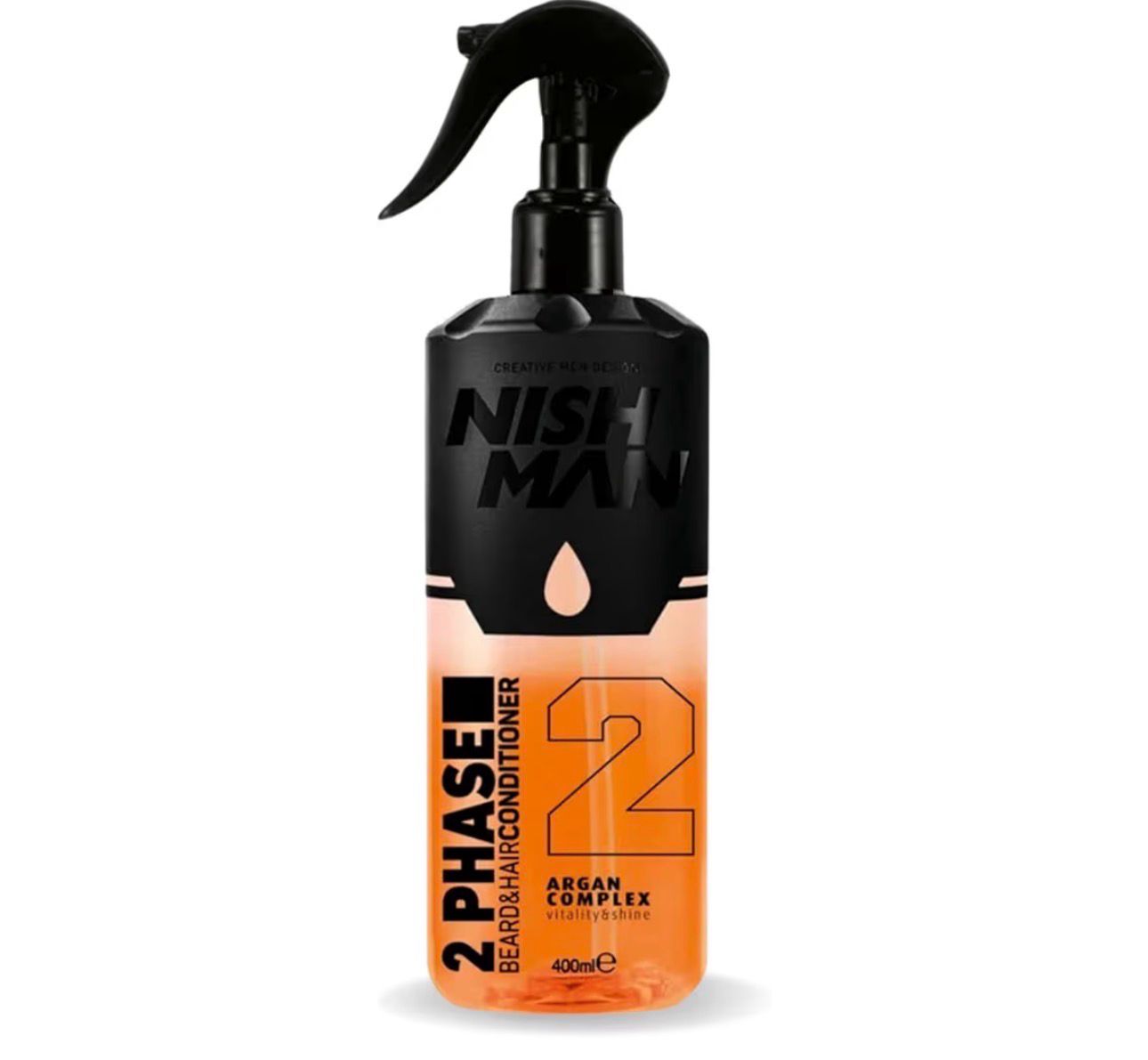 NISHMAN Acondicionador Bifásico - Argan Complex 400ml - Hidratación Perfecta y Estilizado para Todo Tipo de Cabello - Cuidado, Brillo y Desenredado en Uno