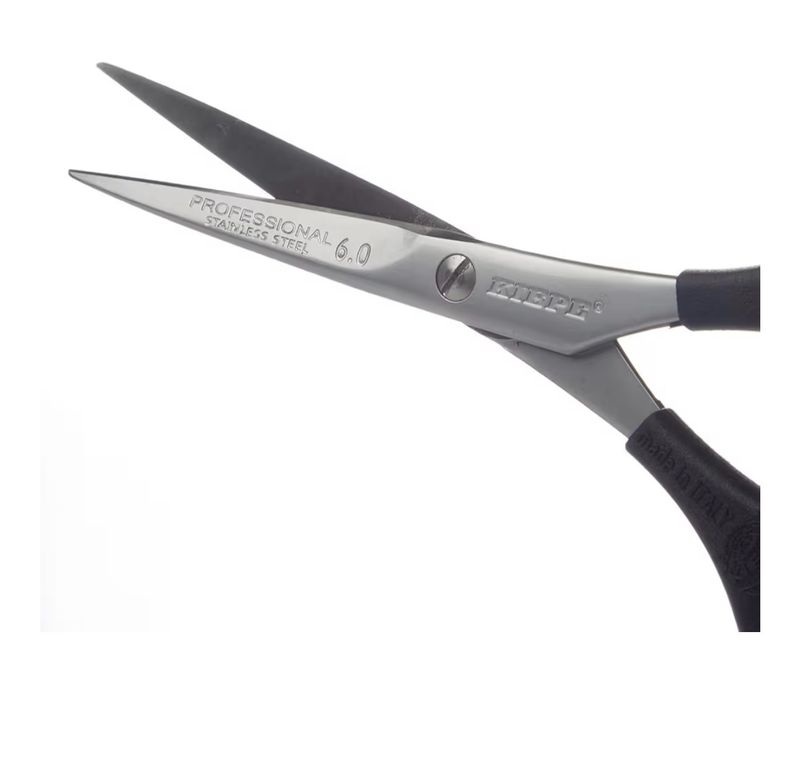Kiepe 2117 Tijera profesional de corte 6 pulgadas – Tijera de precisión en acero inoxidable, ligera, con mango de plástico, Made in Italy, ideal para principiantes y uso en casa