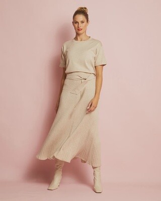 Rebecca Knit Skirt - Sandtone