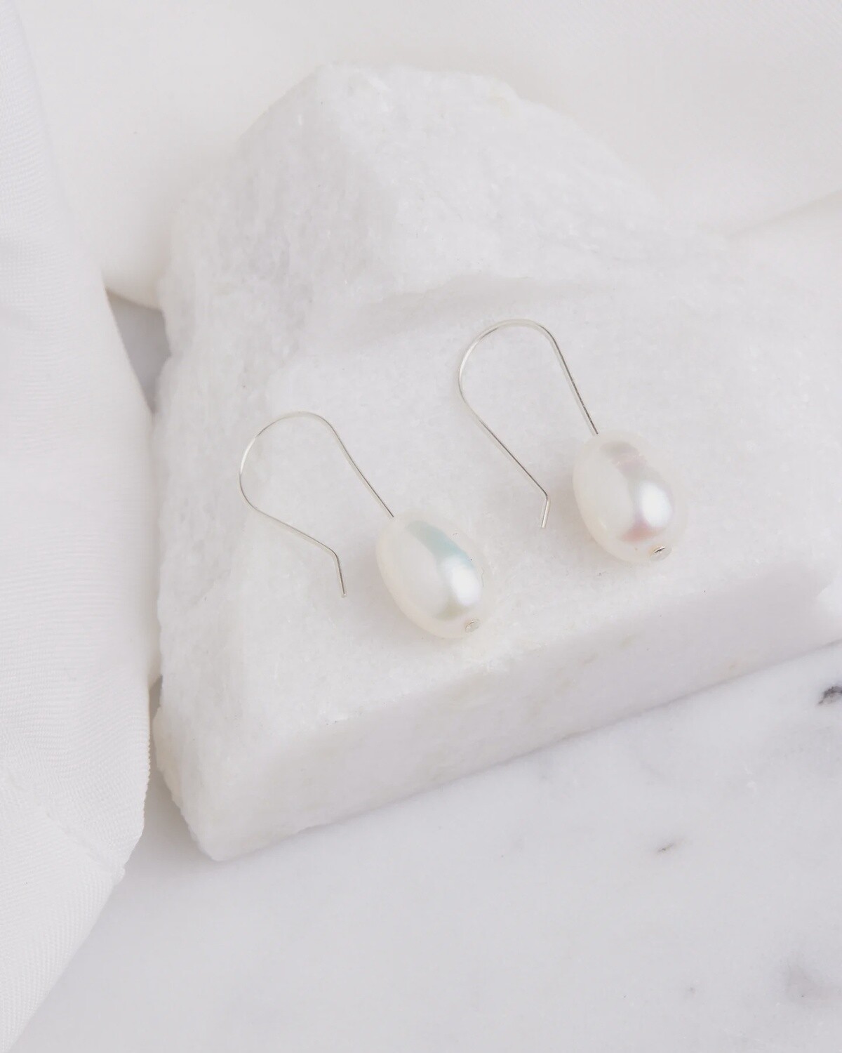 Delicate Wire Pearls - Sterling Silver