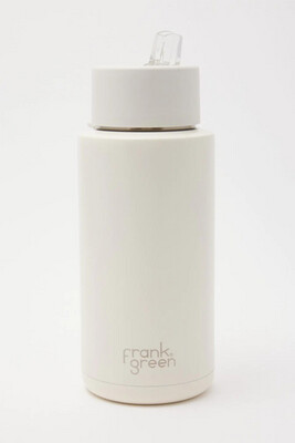 Frank Green Limited Edition Ceramic Reusable Bottle - 34oz / 1000mL - White