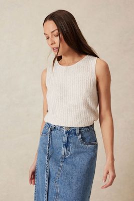 Cable Soft Knit Tank