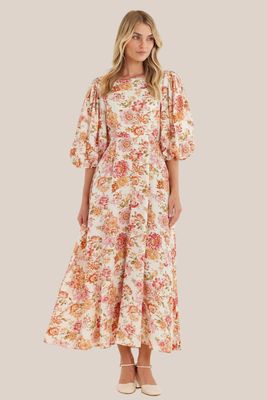 Florine Boat Neck Midi Dress