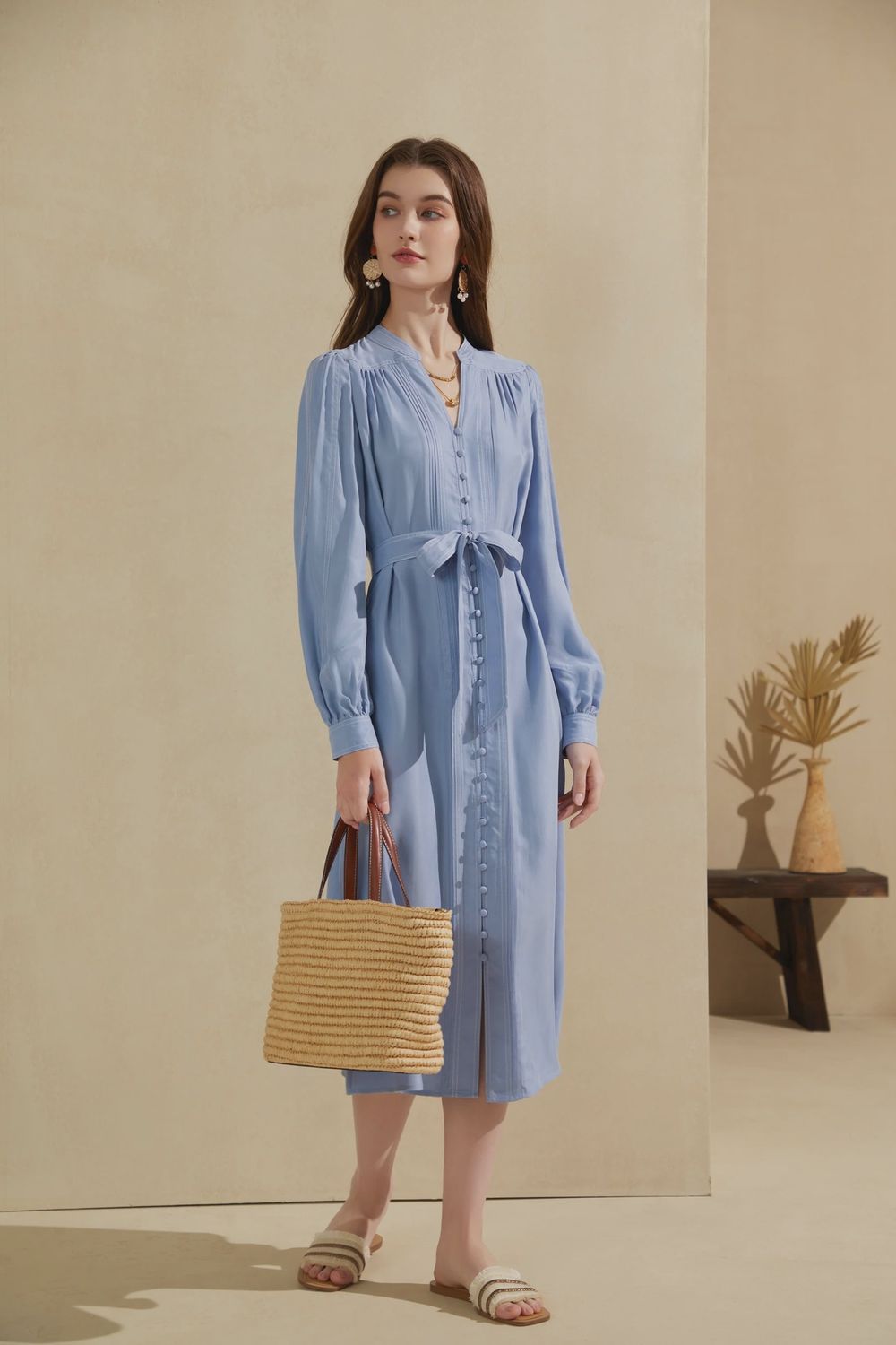 Alora Cupro Long Dress