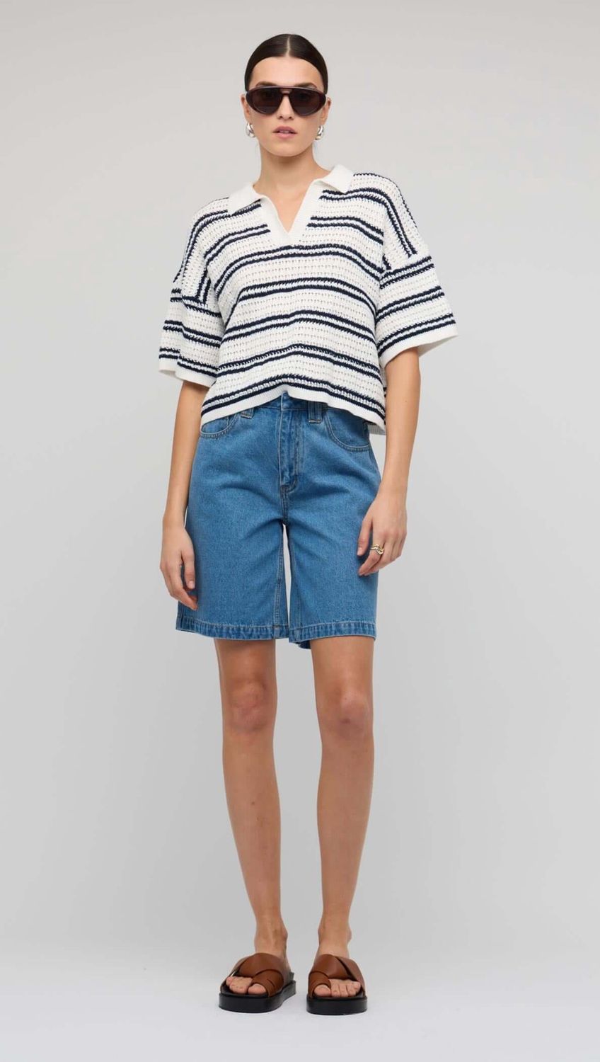 Solstice Knit Polo Top