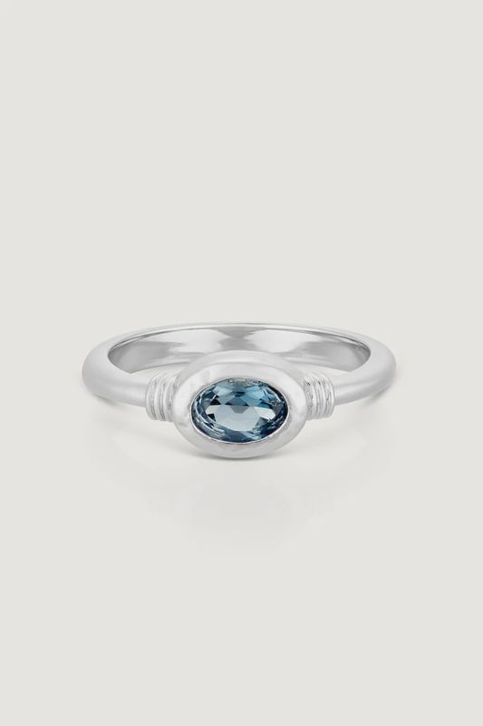 Tilly Topaz Silver Ring