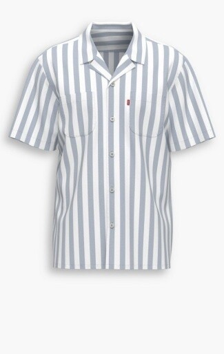 Levi Stripe Coastal  SS Button, Size: M