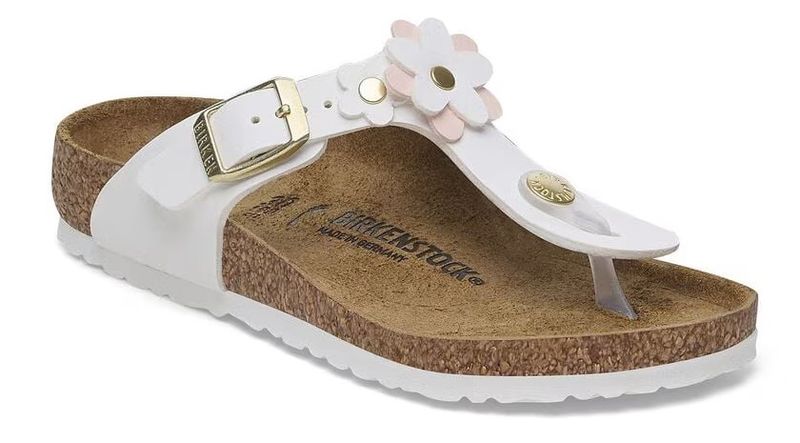 Birkenstock Gizeh Kids Flowers BF White