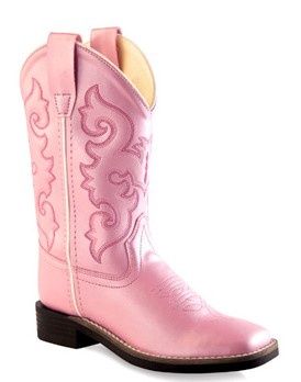Old West Pink Square Toe 9120