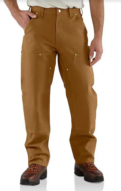 Carhartt Loose Fit Firm Duck Utility Work Pant, Colour: Brown, Size: 28x30