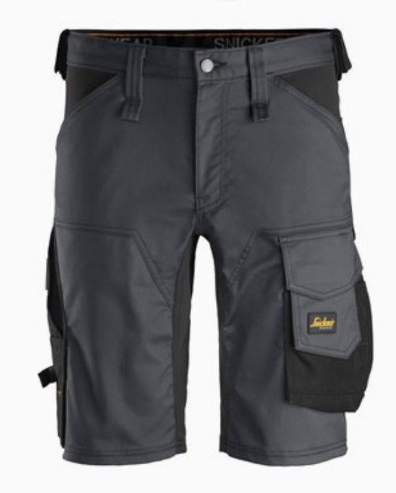 Snickers Workwear All Around Stretch Short, Colour: Grey Black, Size: 48