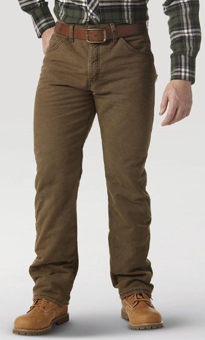 Wrangler Woodland Thermal Jean 33213, Colour: NB Brown, Size: 32x30