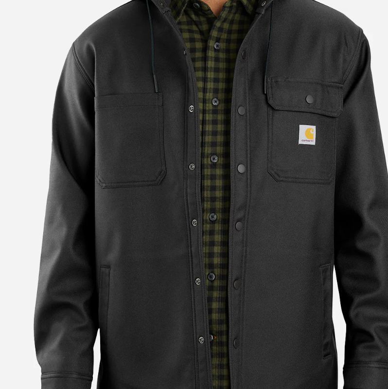 Carhartt Rain Defender Shirt Jacket, Colour: BLK, Size: S