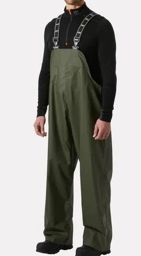 Helly Hansen gale Rain Bib, Colour: Army, Size: S