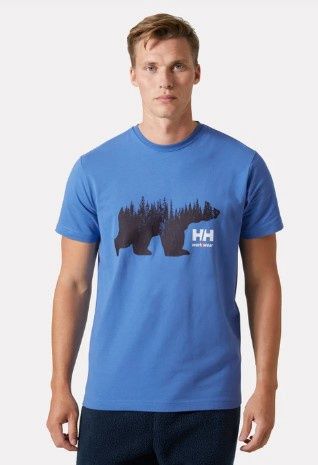 Helly Hansen Graphic T-Shirt, Colour: Stone Blue, Size: S