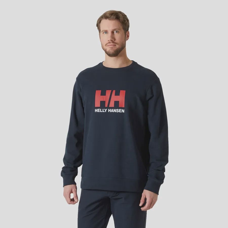 Helly Hansen Logo Crewneck Sweatshirt, Colour: Navy, Size: S