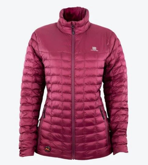 Mobile Warming Heated Womens Back Country Jacket Burgundy