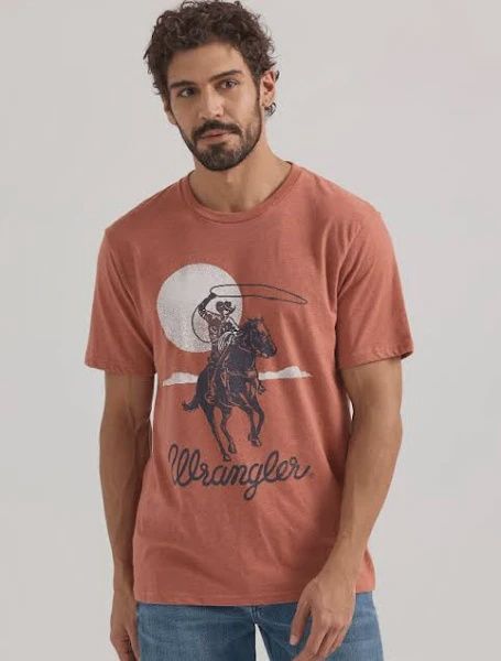 Wrangler Graphic T-Shirt 0030, Colour: Orange, Size: S