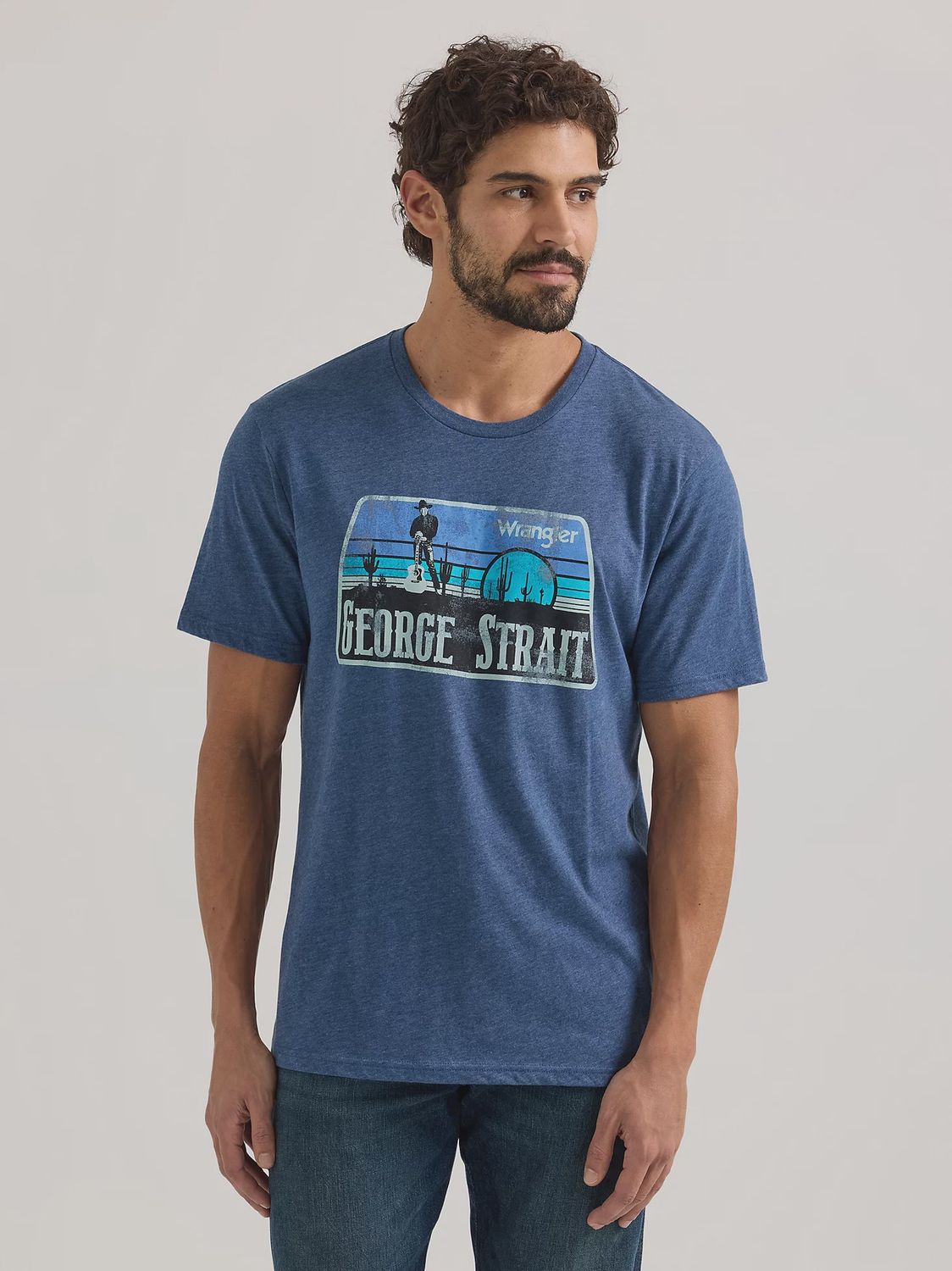 Wrangler Graphic T-Shirt 0066, Colour: Blue, Size: S