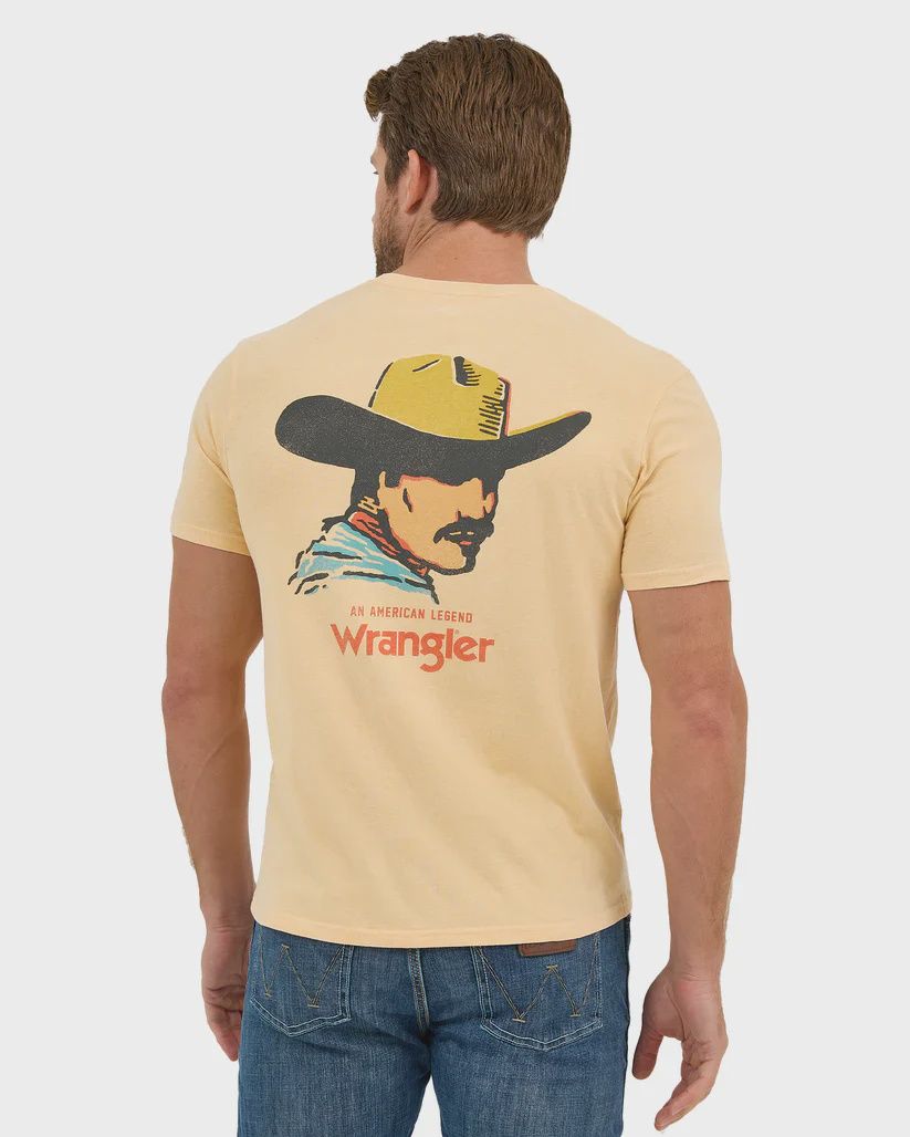 Wrangler Western T-Shirt 1923, Colour: Orange, Size: S