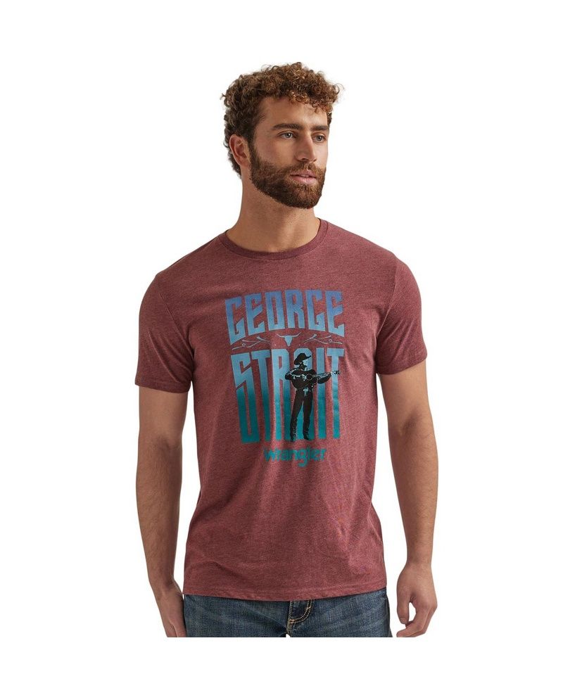 Wrangler Tee 4152, Colour: Burgundy, Size: S
