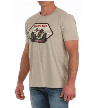 Cinch Bucking Horse Tee 1690662, Colour: Khaki, Size: M