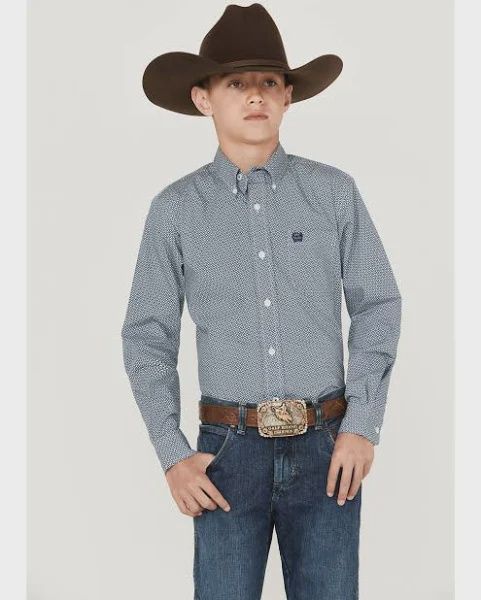 Cinch Kids Western Shirt 0312, Colour: Blue, Size: 8