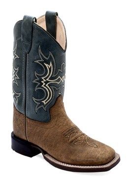 Old West Navy Square Toe 1970, Size: 8