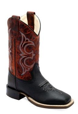 Old West Kids Red Square Toe 1972, Size: 8