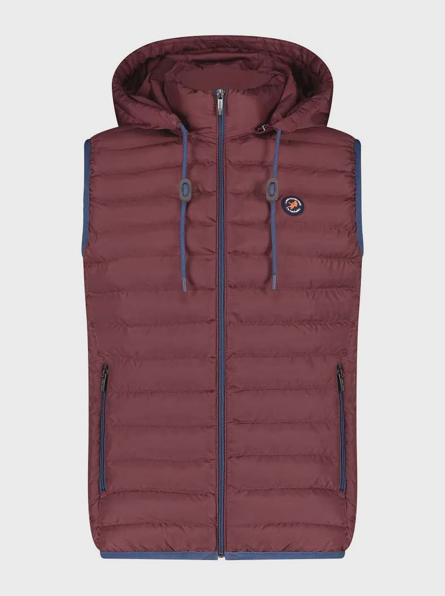 A Fish Named Fred Insulated Vest, Colour: 405 Burgundy, Size: M