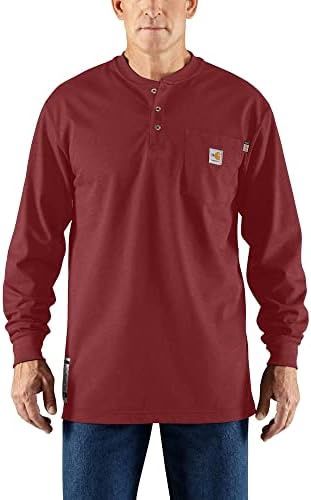 Carhartt FR Long Sleeve Pocket Henley, Colour: DBD, Size: S