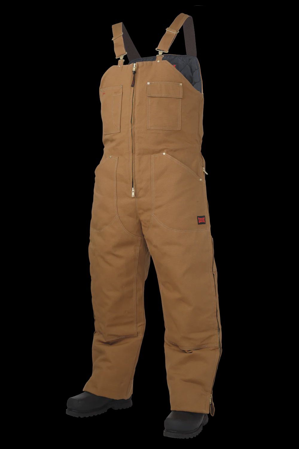 Tough Duck Insulated Bib Overall WB031, Colour: Brown, Size: S