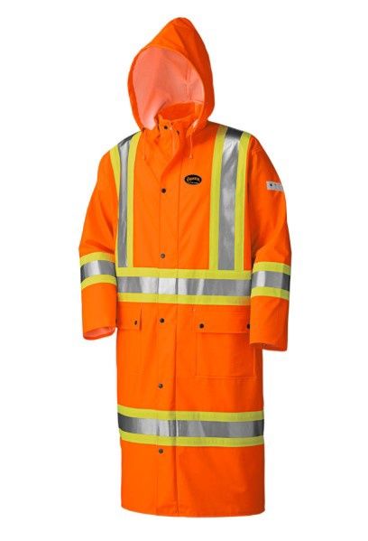Pioneer FR Impertech Rain Jacket Long, Colour: Orange, Size: M
