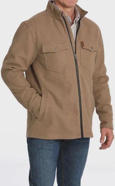 Cinch Men’s Shirt Jacket, Colour: Khaki, Size: S