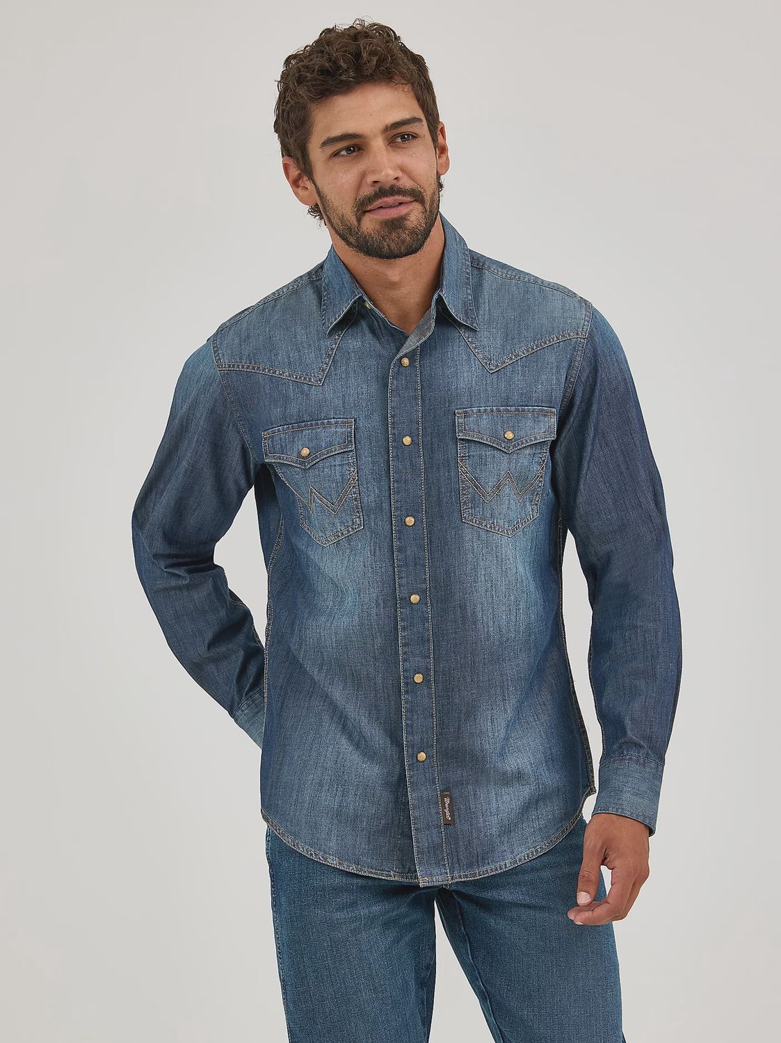 Wrangler Retro Denim Premium Snap MVR458, Size: S