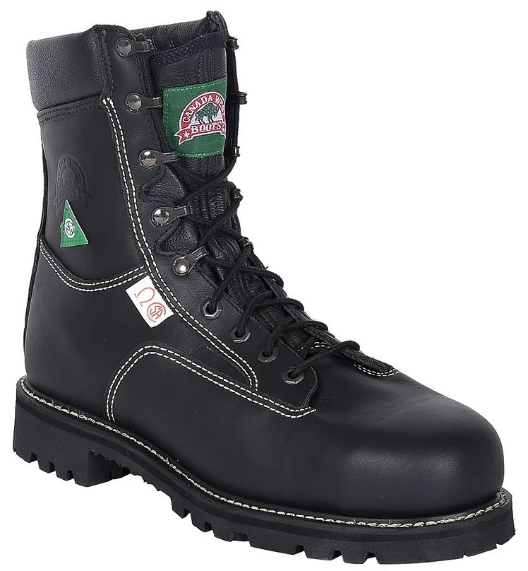 Canada West CSA Insulated Black Loggertan, Size: 7