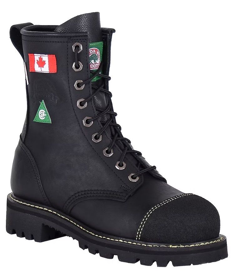 Canada West CSA Womens Black Loggertan, Size: 5