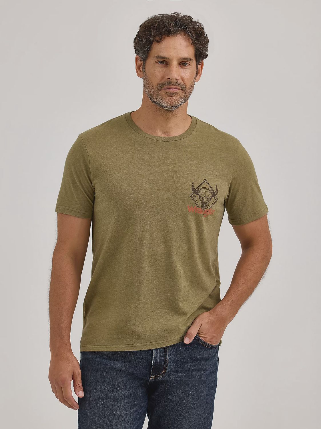 Wrangler Men’s Tee Mr. Bison 5657, Size: S