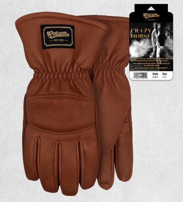 Watson Gloves Crazy Horse Grain Full Goat 9594, Size: M