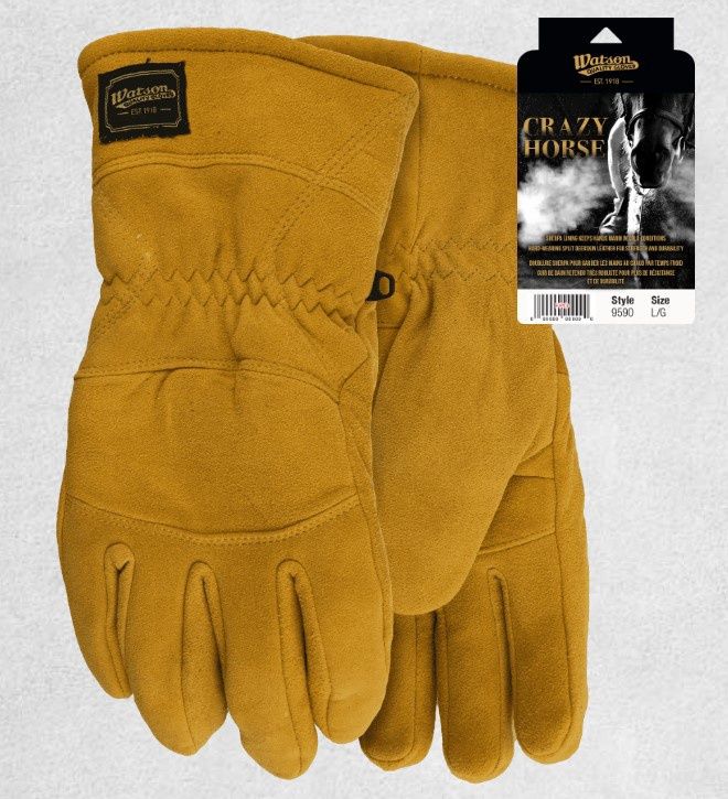 Watson Crazy Horse Sherpa Lined Glove 9590, Colour: Tan, Size: S