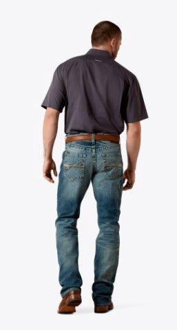 Ariat M4 Relaxed Straight Leg Blue Jean, Size: 30x32