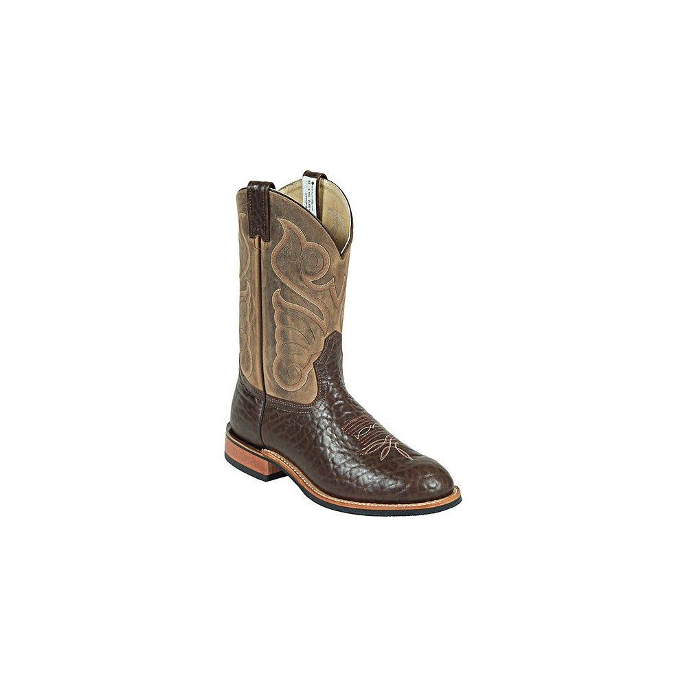 Canada West Brahma Ranchman Roper Chocolate Bullhide, Size: 7