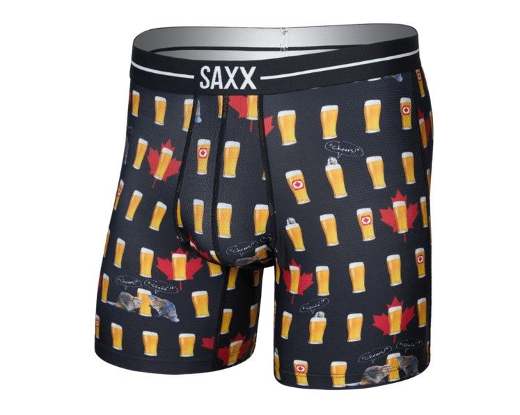 SAXX Volt Breathable Mesh Cheers Canada, Colour: Cheers Canada Black, Size: S