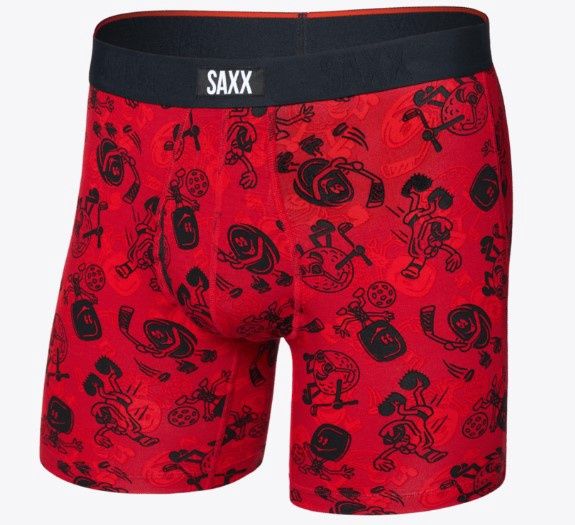 SAXX Vibe Xtra BB Fly Sloshed Ball Cherry, Colour: Sloshed Ball Cherry, Size: S