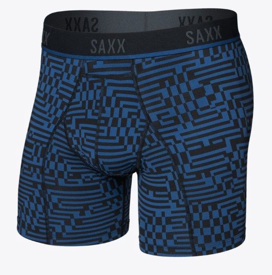 SAXX Kinetic Light Compression Mesh Maze Camo Navy, Size: S