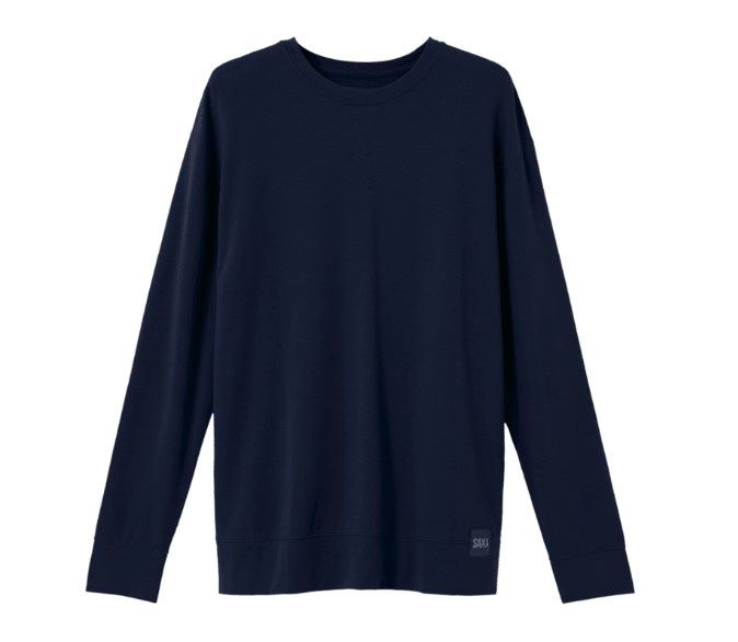 SAXX 3Six  Five Long Sleeve Crew, Colour: Navy, Size: S