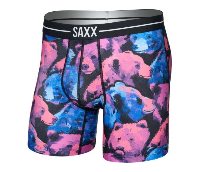 SAXX Volt Breathable Mesh Beartastic Multi, Colour: Beartastic Multi, Size: S